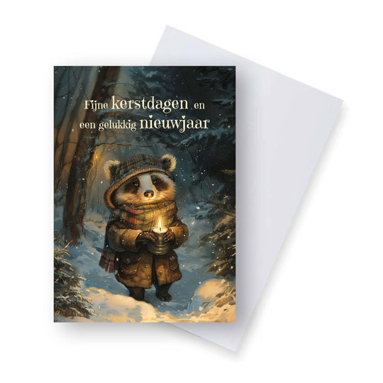 20x winterse kerstkaarten (A6) met enveloppen – 20 verschillende illustratiekaarten – 20 stuks – A6 formaat – beschrijfbare achterkant – Hoebla